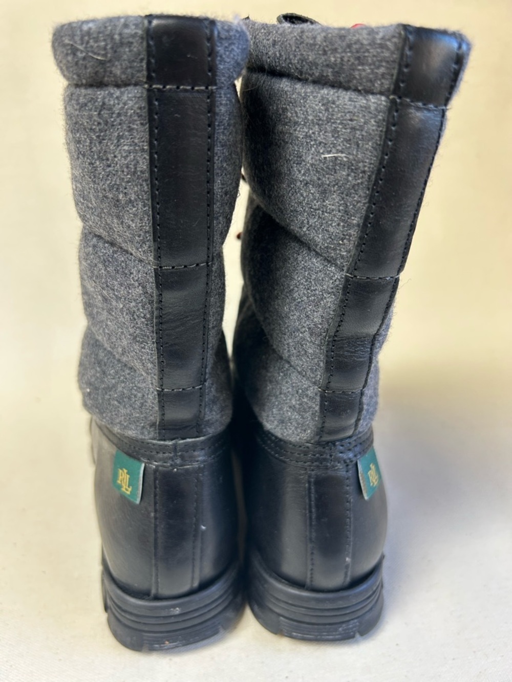 Lauren Ralph Lauren Quinlyn Leather Lace-Up Quilted Winter Boots - Picture 4 of 8